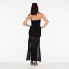 Forever 21 Womens Strapless Maxi Dress with Mesh Bottom(Black)