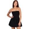 Forever 21 Womens Tube Bubble Hem Dress(Black)