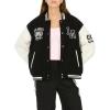 Forever 21 womens Oversized Corduroy Bomber Jacket(Black)
