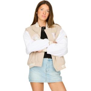 Forever 21 womens Oversized Corduroy Bomber Jacket(Gray)