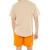 Forever 21 Mens Scoop Cotton Crew Tee(Brown)