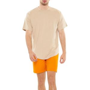 Forever 21 Mens Scoop Cotton Crew Tee(Brown)