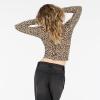 Forever 21 Womens Long Sleeve Top Front Doubled in Self(Leopard)