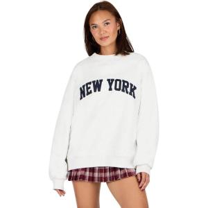 Forever 21 womens Mock Neck Sweatshirt With Twill Patch(Light Heather Grey)