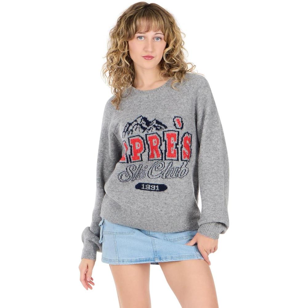 imageForever 21 womens Sweater With IntarsiaHeather Grey