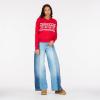 Forever 21 Womens Crew Neck Sweater(Red)