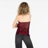 Forever 21 Womens Tube Top with Sequins(Burgundy)