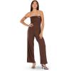 Forever 21 womens Jumpsuit With Hardware(Brown)