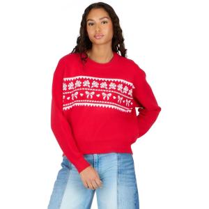 Forever 21 Womens Crew Neck Sweater(Red)