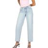 Forever 21 Womens Rhinestone Heart Wide Leg Jeans(Light Blue)