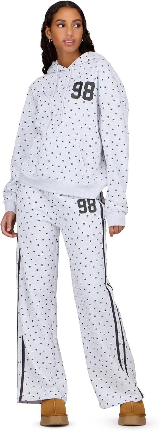 imageForever 21 womens Oversized Fleece Hoodie Cozy Pullover SweatshirtHeather Grey