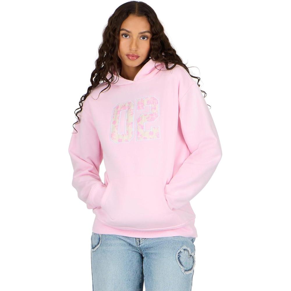 imageForever 21 womens Fleece Hoodie With Twill PatchPink