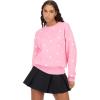 Forever 21 Womens All Over Intarsia Crew Neck Sweater(Pink)