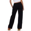 Forever 21 Womens Wide Leg Jogger with Small Screen Print and Rhinestones(Black)