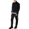 Forever 21 Mens Satin Drawstring Utility Strap Pants(Black)