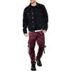 Forever 21 Mens Satin Drawstring Utility Strap Pants(Sugarplum)