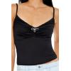 Forever 21 Women’s Contour Sculpt Bow Cami(Black)