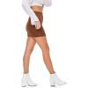 Forever 21 Womens Faux Suede Mini Skirt(Brown)
