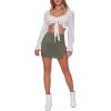 Forever 21 Womens Faux Suede Mini Skirt(Green)