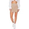 Forever 21 Womens Faux Suede Mini Skirt(Khaki)