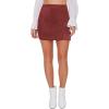 Forever 21 Womens Faux Suede Mini Skirt(Rust)