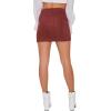 Forever 21 Womens Faux Suede Mini Skirt(Rust)