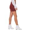 Forever 21 Womens Faux Suede Mini Skirt(Rust)
