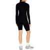 Forever 21 womens Seamless Half-zip Mock Neck Romper(Black)