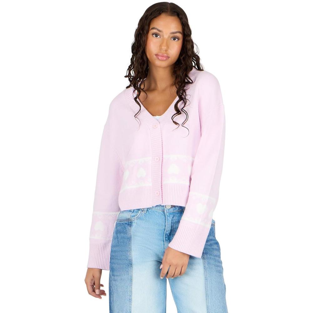 image:imageForever 21 Womens Cardigan Sweater with Button FrontPink