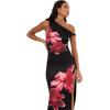 Forever 21 Womens Maxi Dress with Side Ruching Detail(Black)