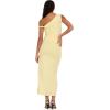 Forever 21 Womens Maxi Dress with Side Ruching Detail(Yellow)