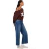 Forever 21 Womens Off Shoulder Slouchy Sweater with High Rib Start(Brown)