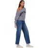 Forever 21 Womens Off Shoulder Slouchy Sweater with High Rib Start(Grey)