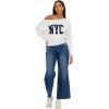 Forever 21 Womens Off Shoulder Slouchy Sweater with High Rib Start(Ivory)