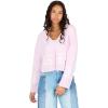 Forever 21 Womens Cardigan Sweater with Button Front(Pink)