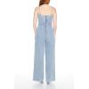 Forever 21 Women’s Denim Surplice Wide-leg Jumpsuit(Light Denim)