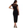 Forever 21 Womens Maxi Skirt(Black)