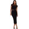 Forever 21 Womens Maxi Skirt(Black)