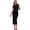 Forever 21 Womens Short Sleeve Crop Top(Black)