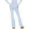 Forever 21 Womens Sweater Fold Over Waist Pant(Blue)