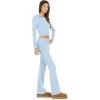 Forever 21 Womens Sweater Fold Over Waist Pant(Blue)