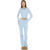 Forever 21 Womens Sweater Fold Over Waist Pant(Blue)