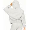 Forever 21 womens Zip-up Hoodie With Side Stripes(Grey)