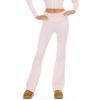 Forever 21 Womens Sweater Fold Over Waist Pant(Pink)