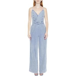 Forever 21 Women’s Denim Surplice Wide-leg Jumpsuit(Light Denim)