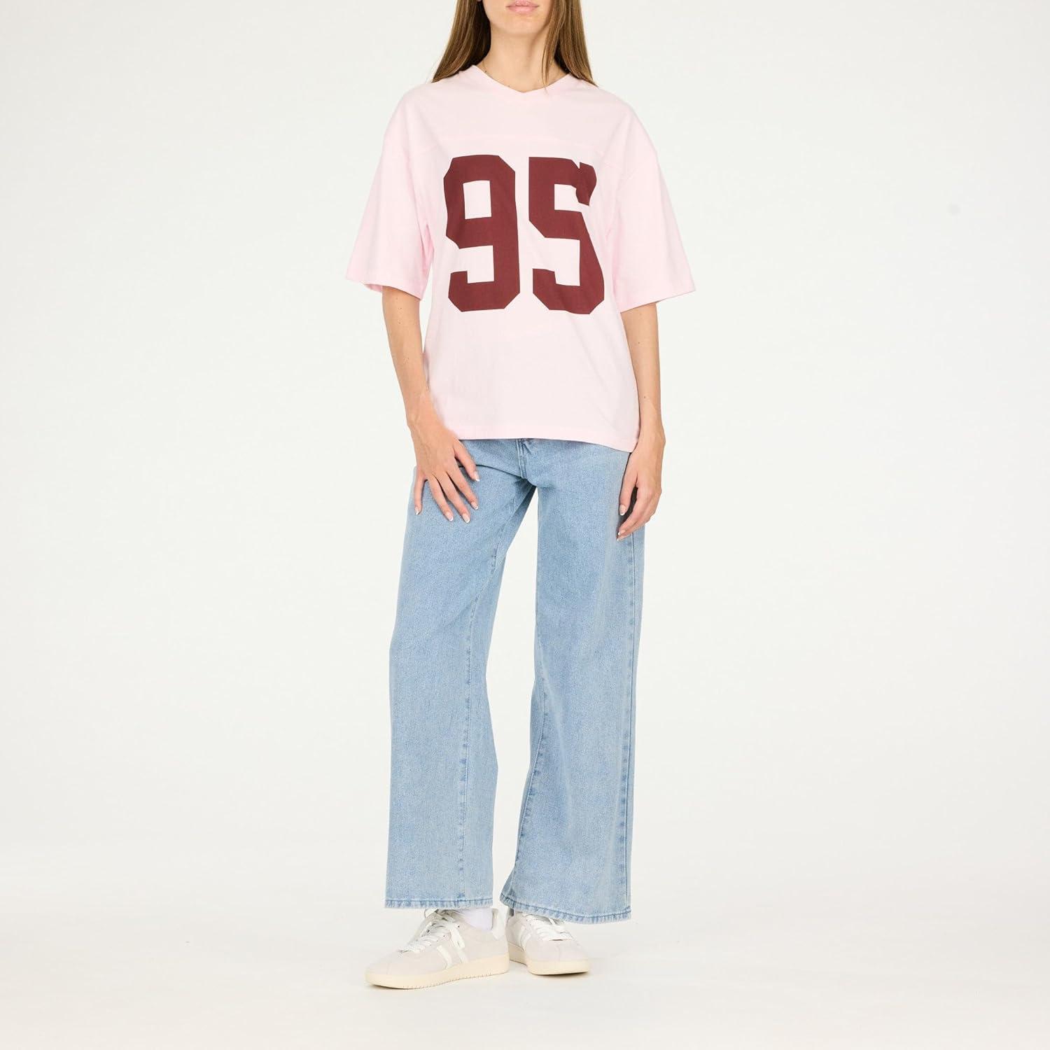 image:imageForever 21 Womens Oversized Jersey TShirt VintageInspired Graphic TeePink