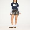 Forever 21 Women’s 2fer Long Sleeve T-Shirt Layered Look with Graphic Front Print(Blue)