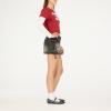 Forever 21 Women’s 2fer Long Sleeve T-Shirt Layered Look with Graphic Front Print(Burgundy)
