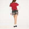 Forever 21 Women’s 2fer Long Sleeve T-Shirt Layered Look with Graphic Front Print(Burgundy)