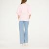 Forever 21 Women’s Oversized Jersey T-Shirt – Vintage-Inspired Graphic Tee(Pink)